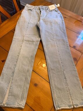 Abercrombie & Fitch Light Blue '90s Straight Ultra High Rise Jeans